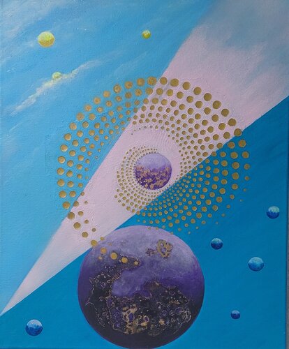Spiralis Aurea di Irene Mitawski, Pittura in vendita su Singulart