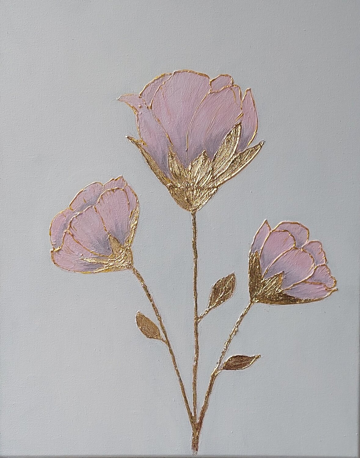 Rosa- Gold Blumen Irene Mitawski
