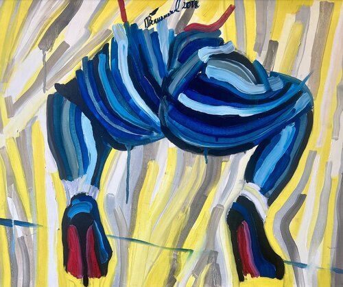 She squatted down di Aleksey Ovsyannikov, Pittura in vendita su Singulart
