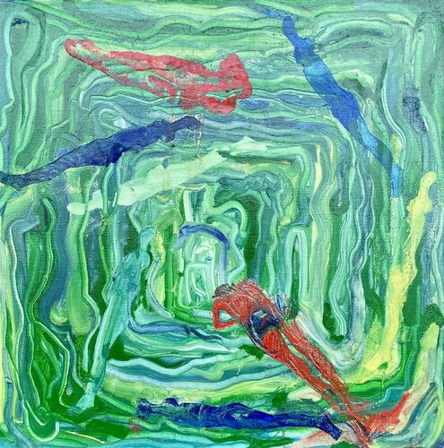 Voyage into the Emerald Deep van Aleksey Ovsyannikov, Schilderij te koop op Singulart