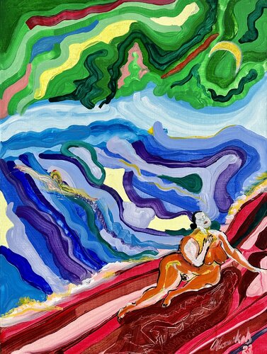 NIGHT SWIMMING von Aleksey Ovsyannikov, Malerei kaufen auf Singulart