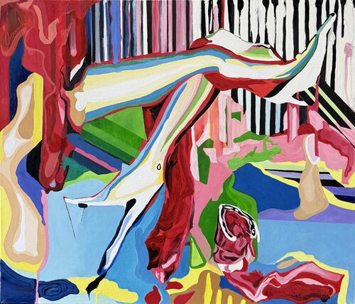 Квантовые колебания и двойная суперпозиция di Aleksey Ovsyannikov, Pittura in vendita su Singulart