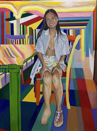 Trisha.  La Digue di Aleksey Ovsyannikov, Pittura in vendita su Singulart