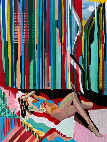 SleepingContours and Colorful Whispers van Aleksey Ovsyannikov, Schilderij te koop op Singulart