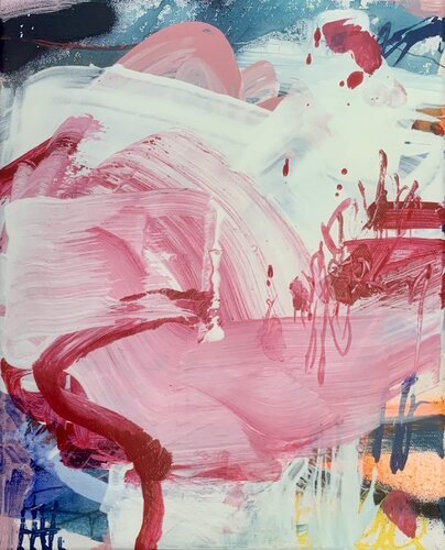 Trio in pink - 2 van Martina Furk, Schilderij te koop op Singulart
