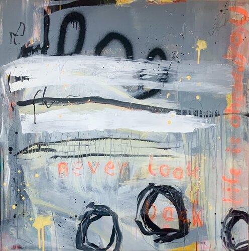 Never look back - life is ahead of you by Martina Furk, 회화 for Sale on Singulart