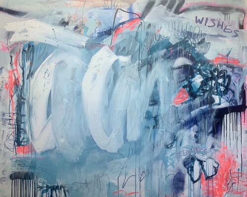 dreams - wishes - flowers di Martina Furk, Pittura in vendita su Singulart