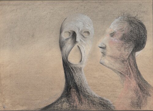 ENCOUNTERS WITH THE EMPTY ONLY WITH ONESELF PIECE 34 di EDUARDO BUSTOS SEGOVIA, Disegno in vendita su Singulart