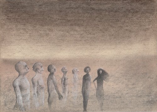 ENCOUNTERS WITH THE EMPTY ONLY WITH ONESELF PIECE 41 di EDUARDO BUSTOS SEGOVIA, Disegno in vendita su Singulart