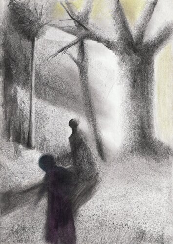 ENCOUNTERS WITH THE EMPTY ONLY WITH ONESELF PIECE 19 von EDUARDO BUSTOS SEGOVIA, Zeichnungen kaufen auf Singulart