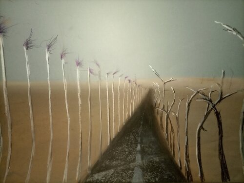 ENCOUNTERS WITH THE EMPTY ONLY WITH ONESELF PIECE 9 van EDUARDO BUSTOS SEGOVIA, Tekening te koop op Singulart