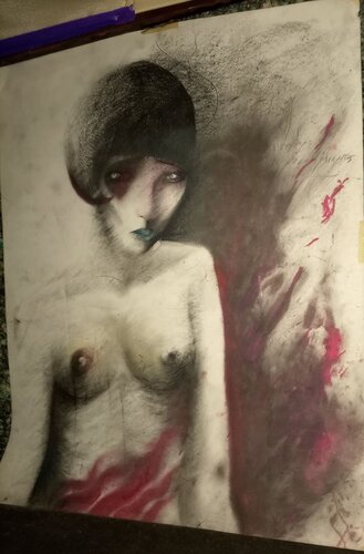 HUMAN BEINGS GENETICAL MODIFIED INOCULUM COVID-2019 EUGENICS MODIFY NATURE ADN WITH mRNA LABORATORY PIECE 196 van EDUARDO BUSTOS SEGOVIA, Schilderij te koop op Singulart