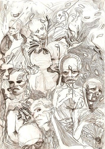 STOP WAR TERRORISM FEAR ALL SYSTEM IS CORRUPTED LEFT RIGHT POLITICS CENTER AND EXTREME ALL THE SAME DOMINATION FOR TOTAL SUBMISSION OF ALL PEOPLE THESE GENOCIDES OF THE SAME BEINGS ARE THE NONSENSE OF HUMAN ALIENATION- LIVE AND LET LIVE PIECE 20 di EDUARDO BUSTOS SEGOVIA, Disegno in vendita su Singulart