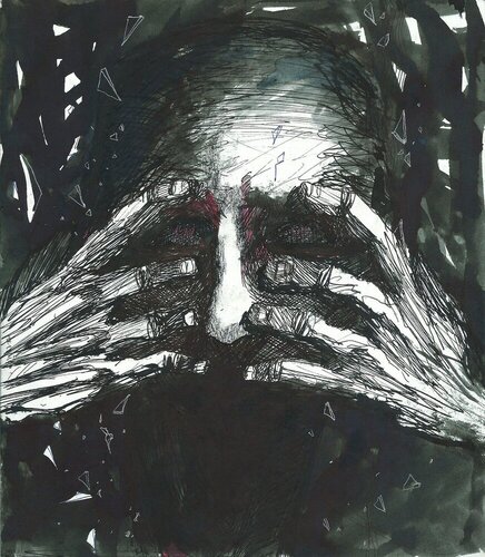 STOP WAR TERRORISM FEAR ALL SYSTEM IS CORRUPTED LEFT RIGHT POLITICS CENTER AND EXTREME ALL THE SAME DOMINATION FOR TOTAL SUBMISSION OF ALL PEOPLE THESE GENOCIDES OF THE SAME BEINGS ARE THE NONSENSE OF HUMAN ALIENATION- LIVE AND LET LIVE PIECE 19 di EDUARDO BUSTOS SEGOVIA, Disegno in vendita su Singulart