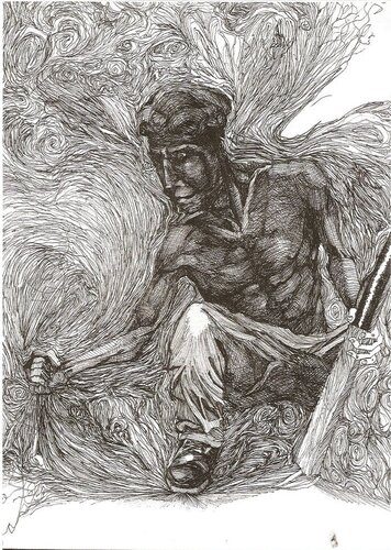 STOP WAR TERRORISM FEAR ALL SYSTEM IS CORRUPTED LEFT RIGHT POLITICS CENTER AND EXTREME ALL THE SAME DOMINATION FOR TOTAL SUBMISSION OF ALL PEOPLE THESE GENOCIDES OF THE SAME BEINGS ARE THE NONSENSE OF HUMAN ALIENATION- LIVE AND LET LIVE PIECE 33 di EDUARDO BUSTOS SEGOVIA, Disegno in vendita su Singulart