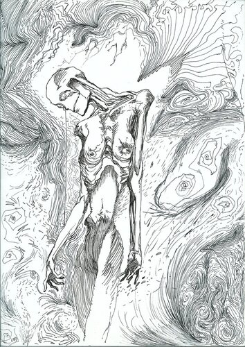 HUMAN BEINGS GENETICAL MODIFIED INOCULUM mRNA ModeRNA ARNm EUGENICS MODIFY HACK THE BIO NATURE ADN PIECE 116 van EDUARDO BUSTOS SEGOVIA, Schilderij te koop op Singulart