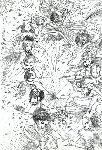 HUMAN BEINGS GENETICAL MODIFIED INOCULUM COVID-2019 EUGENICS MODIFY NATURE ADN WITH mRNA LABORATORY PIECE 180 by EDUARDO BUSTOS SEGOVIA, Painting for Sale on Singulart