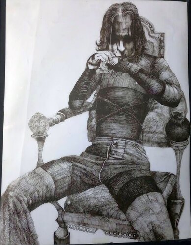 THE CROW CUERVO 1994 Tribute hommage Brandon Lee Barr gothic Dark Romantic Death Love von EDUARDO BUSTOS SEGOVIA, Zeichnungen kaufen auf Singulart