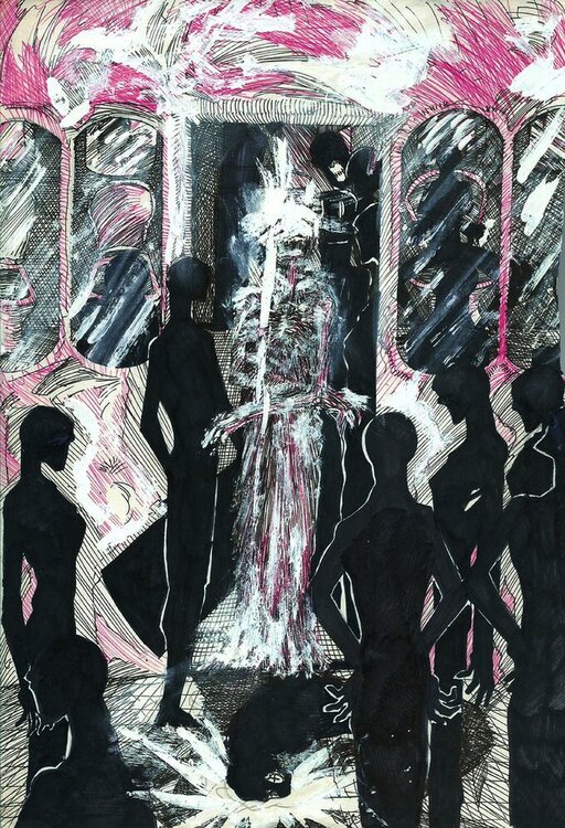 HUMAN BEINGS GENETICAL MODIFIED INOCULUM COVID-2019 EUGENICS MODIFY NATURE ADN WITH mRNA LABORATORY PIECE 162 EDUARDO BUSTOS SEGOVIA