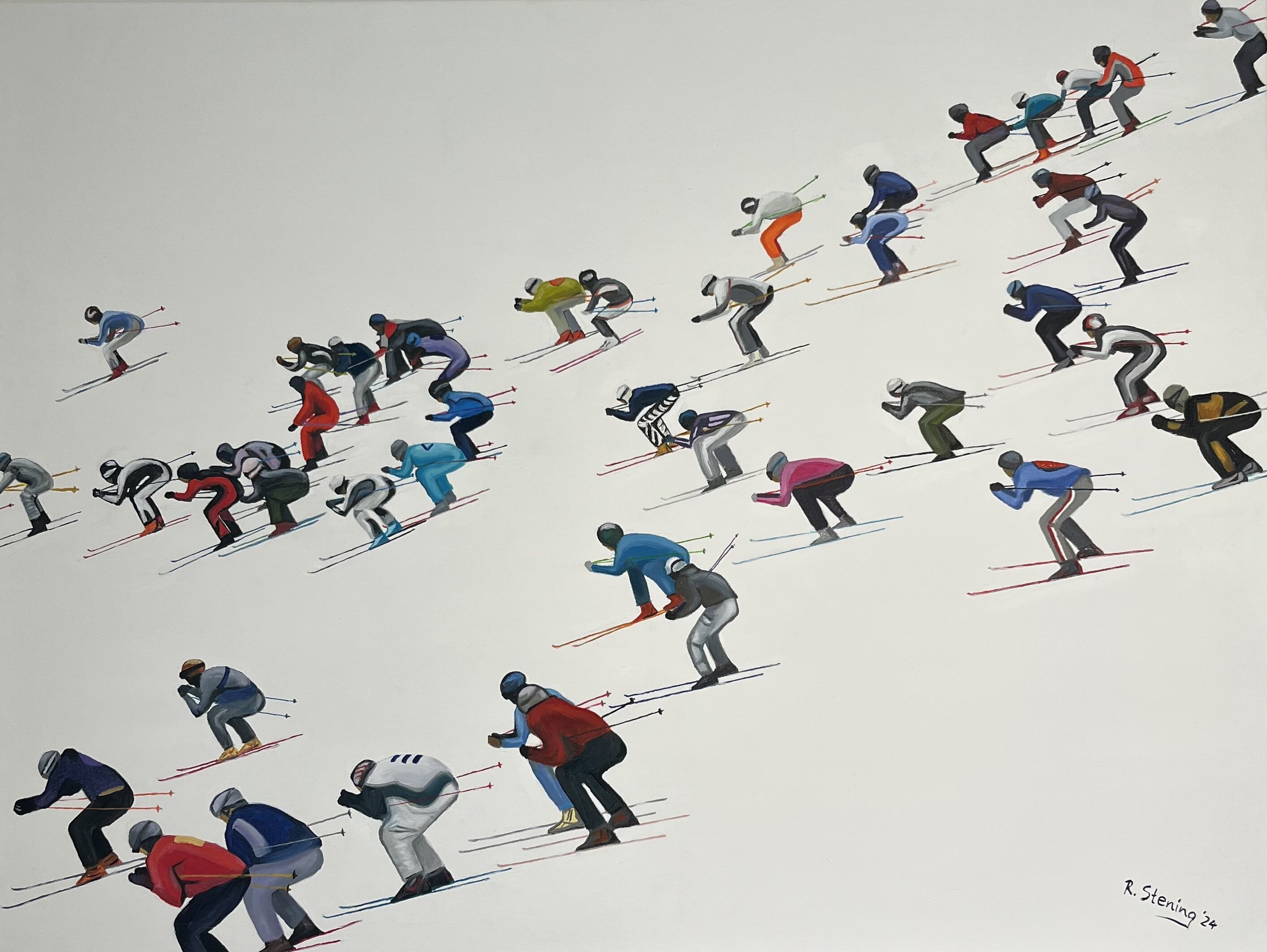 Thema ski Gemälde