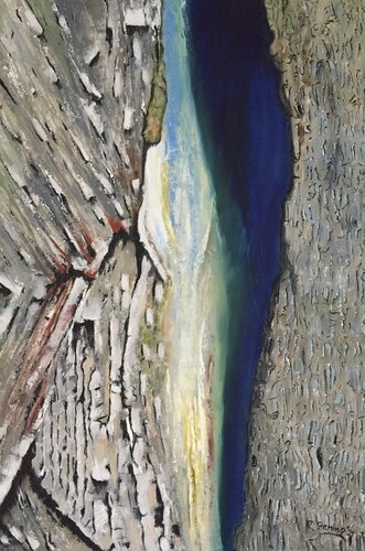 „Fremdes blau 1“ di Reiner Stening, Pittura in vendita su Singulart