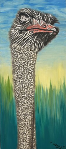 „Strauß“ von Reiner Stening, Malerei kaufen auf Singulart