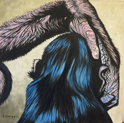 „Affenliebe 4“ di Reiner Stening, Pittura in vendita su Singulart