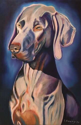 „Stolze Wemaranerin 1“ di Reiner Stening, Pittura in vendita su Singulart