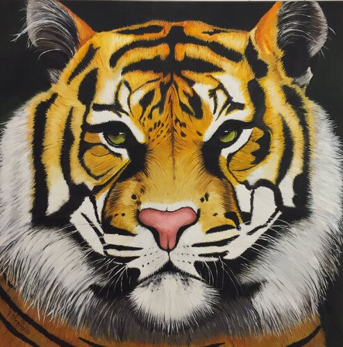 „Tiger“ von Reiner Stening, Malerei kaufen auf Singulart