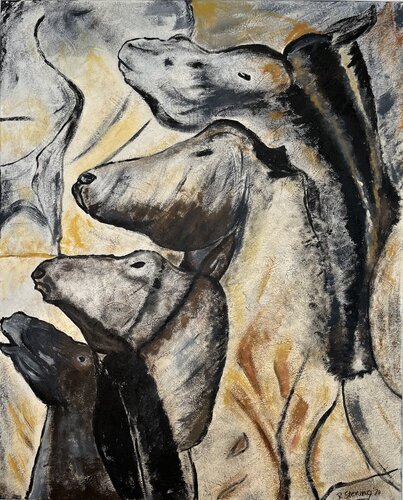 „Grüße aus der Höhle 1“ van Reiner Stening, Schilderij te koop op Singulart