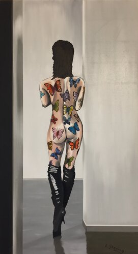 „Madame Butterfly“ di Reiner Stening, Pittura in vendita su Singulart