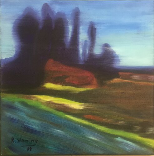 Haus auf dem Lande di Reiner Stening, Pittura in vendita su Singulart