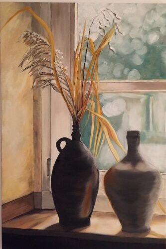 Vasen am Fenster by Reiner Stening, 회화 for Sale on Singulart
