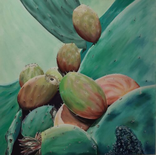 Kakteen 2 by Reiner Stening, Painting for Sale on Singulart