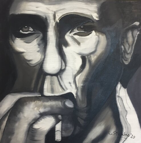 der Raucher by Reiner Stening, Painting for Sale on Singulart