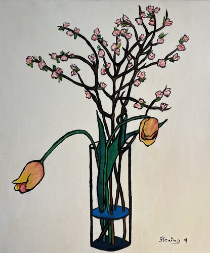 Frühling in der Vase di Reiner Stening, Pittura in vendita su Singulart
