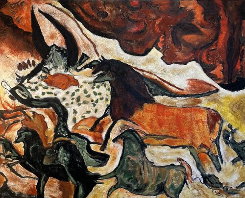 Grüße aus der Höhle 5 van Reiner Stening, Schilderij te koop op Singulart