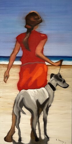 „flüchtige Begegnung 3“ di Reiner Stening, Pittura in vendita su Singulart