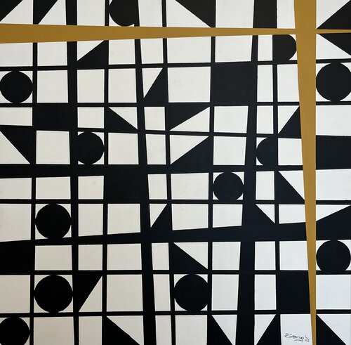 „OpArt 1“ von Reiner Stening, Malerei kaufen auf Singulart