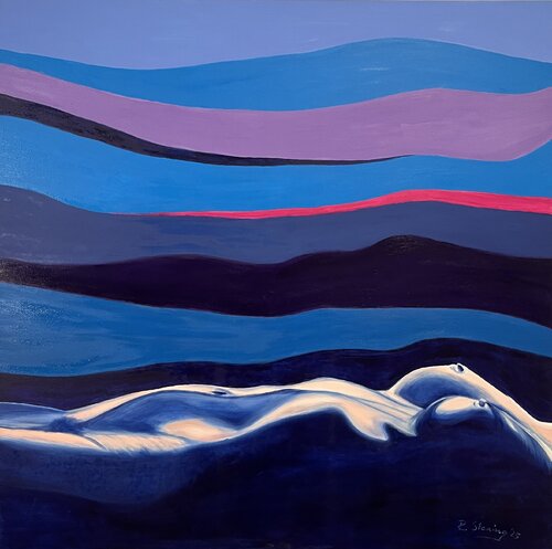 „Fantasie in blau“ van Reiner Stening, Schilderij te koop op Singulart