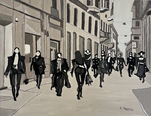 „flüchtige Begegnung 4“ von Reiner Stening, Malerei kaufen auf Singulart