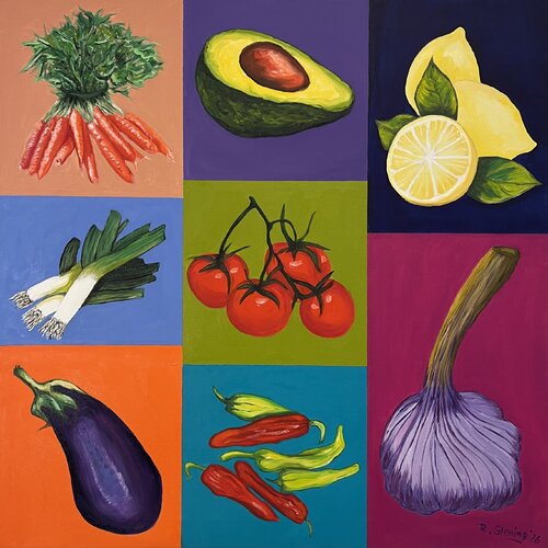 „Garlic and Friends“ von Reiner Stening, Malerei kaufen auf Singulart