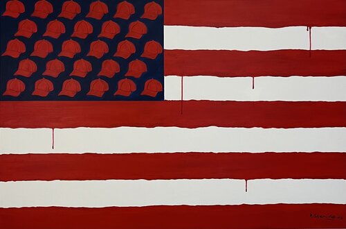 „Caps and Stripes“ von Reiner Stening, Malerei kaufen auf Singulart