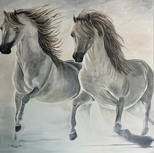 „white horses“ by Reiner Stening, Painting for Sale on Singulart