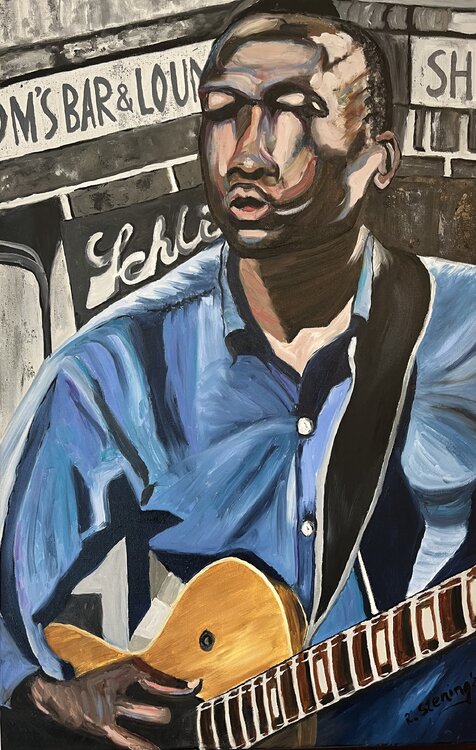 Blues vor Tom‘s Bar Reiner Stening