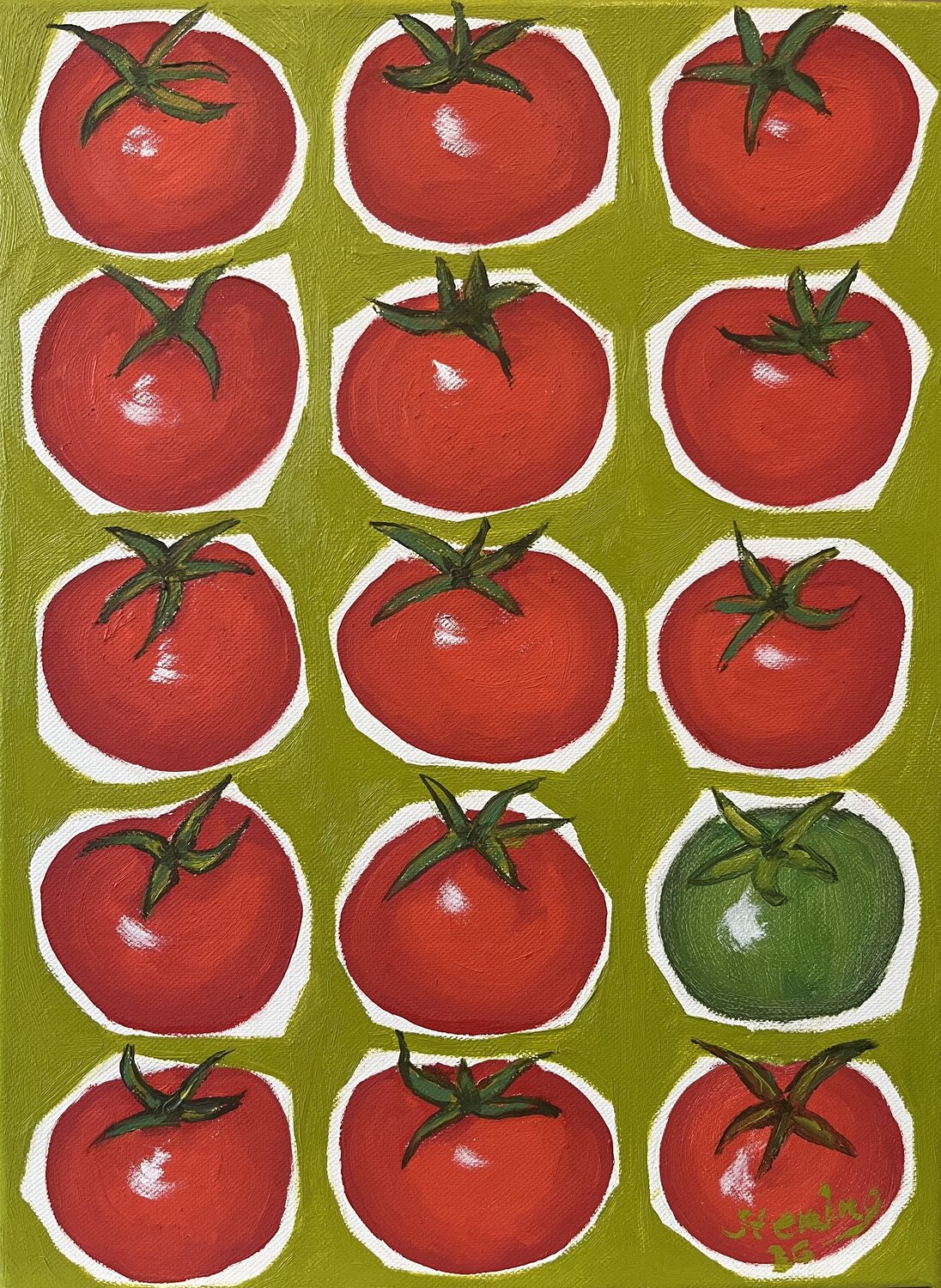 „Tomaten“ Reiner Stening Originalgemälde zu verkaufen