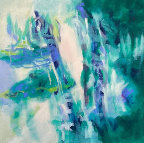 GREEN EYES Seewind di Sabine Hemming, Pittura in vendita su Singulart