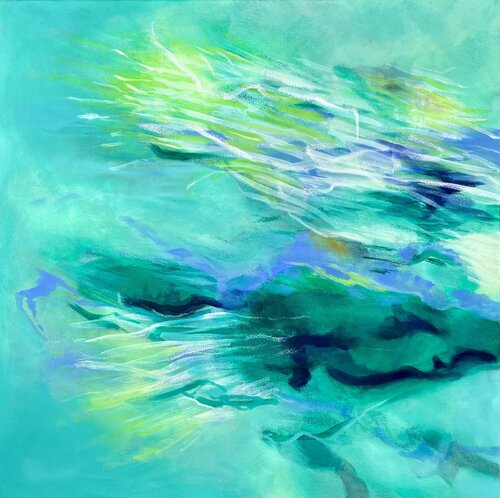 GREEN EYES Seelenstücke green movement di Sabine Hemming, Pittura in vendita su Singulart