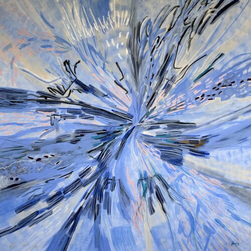 LIVING SHAPES Emanation/ "Kosmobreitung" par Sabine Hemming, Peinture en vente sur Singulart