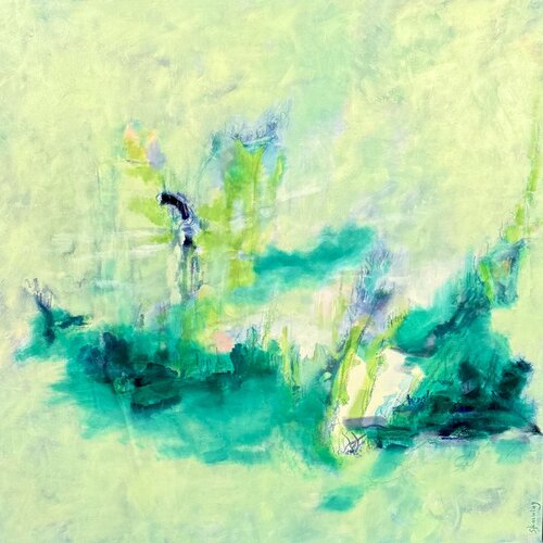 GREEN EYES morning mood 2 par Sabine Hemming, Peinture en vente sur Singulart